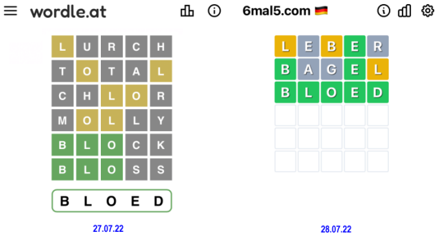 BLOED gelaufen