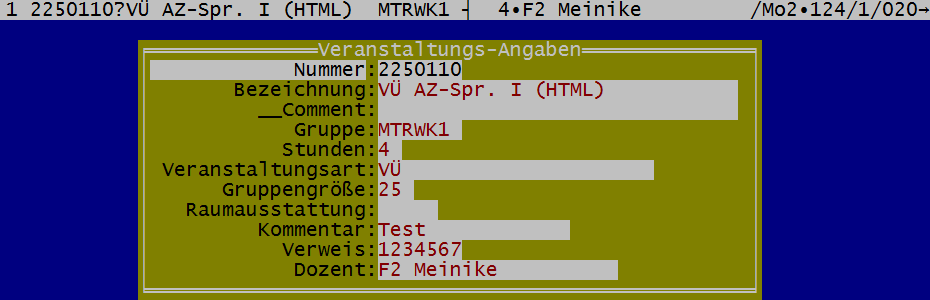 LAPIS-Ansicht nach ASCII-Import